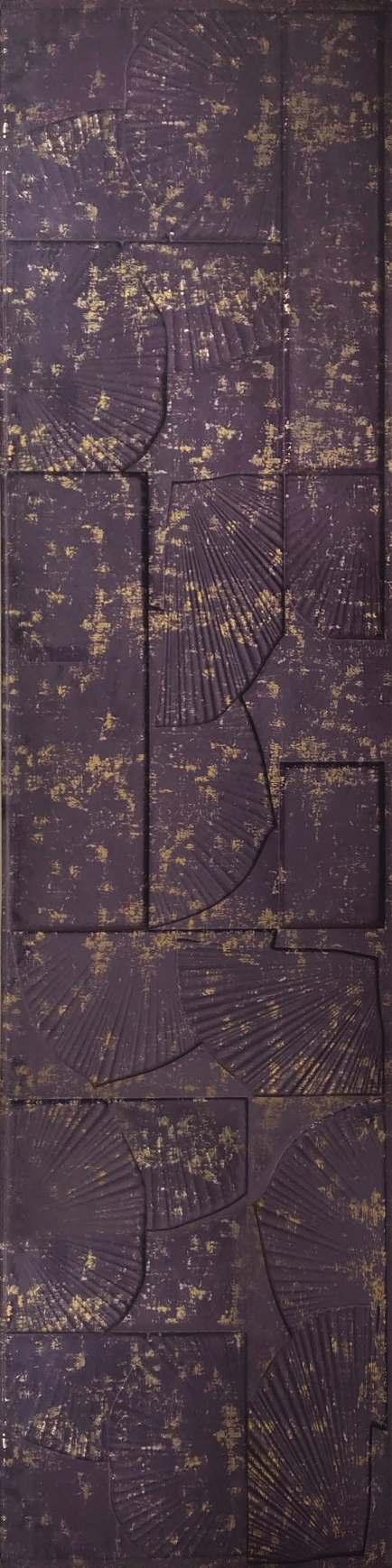 Fabric Wall Panel Wood Violet 8x2 Ft - 7901 Glo