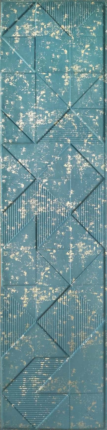 Fabric Wall Panel Wood Blue 8x2 Ft - 7908 Glo