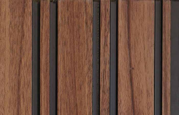 Altura Series Louvers Panel Wood Brown 8x0.66 Ft - Ap 12112