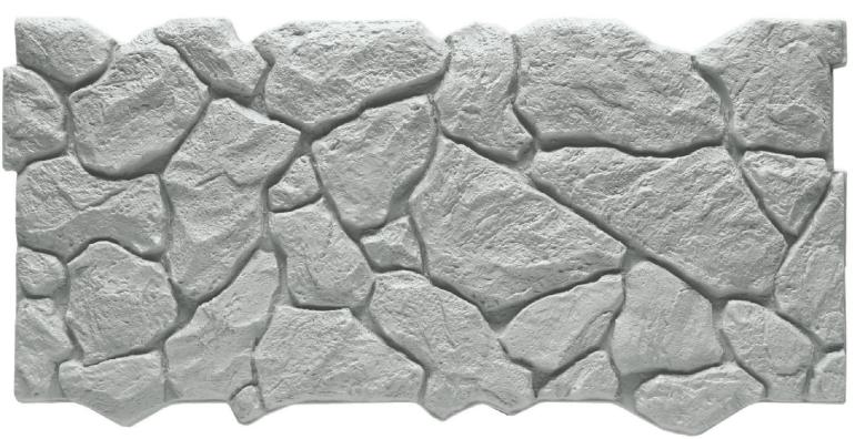 PU Stone Natural Stone Light Grey Texture Finish Panel 4x2 ft marble & stone louvers Light Grey AR-106