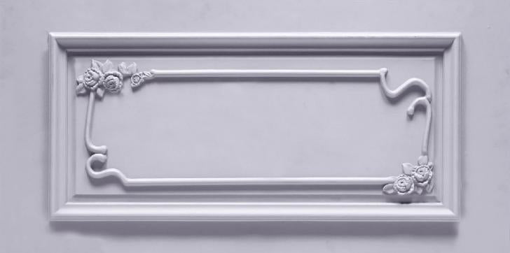 PU Stone Floret Frame Light Blue Texture Finish Panel 4x2 ft designer louvers Light Blue AR-107