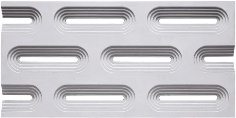 Oasis White Texture Finish PU Stone Panels 4x2 ft designer louvers White AR-109_Oval