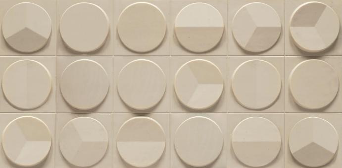 Timeless Clock Cream PU Stone Panels 4x2 ft designer louvers Cream AR-112