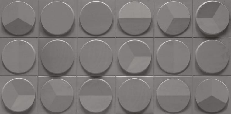 Timeless Clock Grey PU Stone Panel 4x2 ft designer louvers Grey AR-112