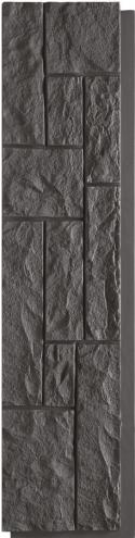Herringbone Haven Black Texture Finish PU Stone Panels 4x1 ft marble & stone louvers Black AR-113
