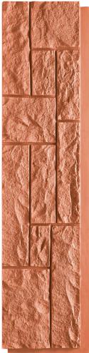 Herringbone Haven Light Red 4 ft x 1 ft Texture Finish PU Stone Panels 4x1 ft marble & stone louvers Light Red AR-113