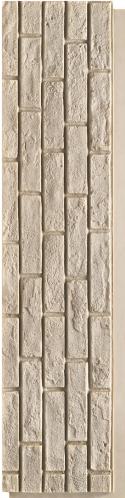 Industrial Brick Wall Cream PU Stone Panels 4x1 ft marble & stone louvers Cream AR-116