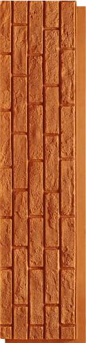 Industrial Brick Wall Orange PU Stone Panels 4x1 ft marble & stone louvers Orange AR-116