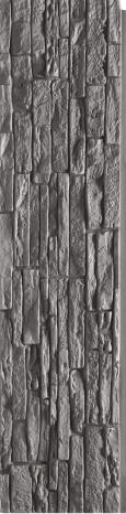 Rustic Brick Wall Dark Grey Marble & Stone Louvers 4x1 Ft - Ar-118
