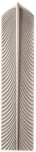 Beige 3D Pu Stone Panels Designer Louvers 3x0.65 Ft - Ar-120
