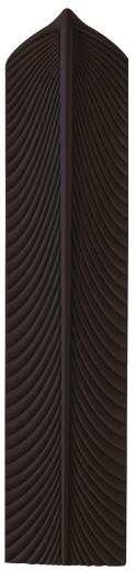Feather Forge Black 3D PU Stone Panels 3x0.65 ft designer louvers Black AR-120