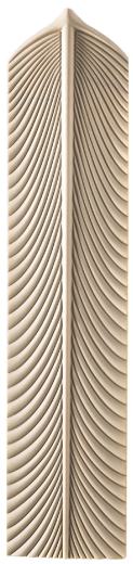 Feather Forge Cream 3D PU Stone Panels 3x0.65 ft designer louvers Cream AR-120