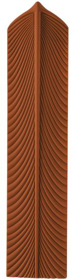 Feather Forge Red 3D PU Stone Panels 3x0.65 ft designer louvers Red AR-120