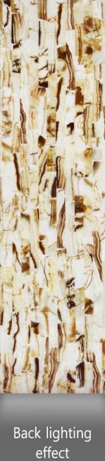 Alabaster Sheet Marble & Stone Louvers Multi Colour 8x2 Ft - Pn 03104