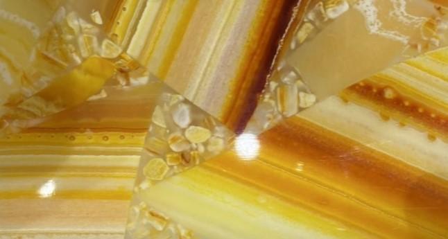 Alabaster Sheet Marble & Stone Louvers Gold 8x2 Ft - Pn 03113