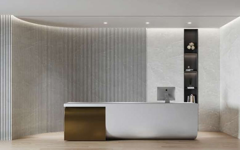 Pare Panels Armani Grey Louver 10x1.3 ft marble & stone Grey Armani_Grey