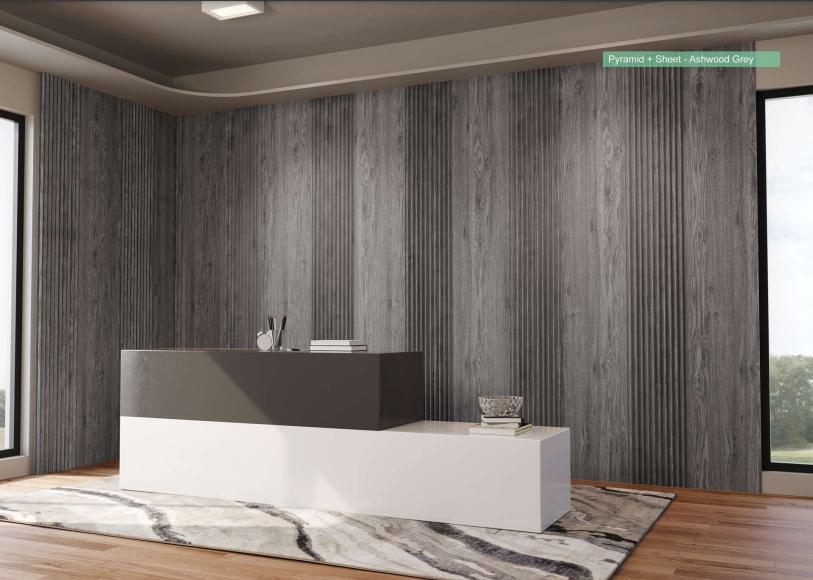 Pare Panels Ash Wood Grey Louver 10x1.3 ft wood Grey Ash_Wood