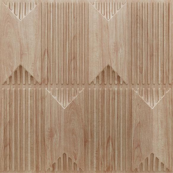 Beech Wood Artisan 3D Wall Panel Beige 1.6x1.6 Ft -