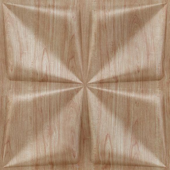 Beech Wood Bloom 3D Wall Panel Beige 1.6x1.6 Ft -