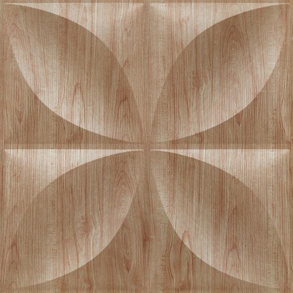 Beech Wood Butterfly 3D Wall Panel Beige 1.6x1.6 Ft -