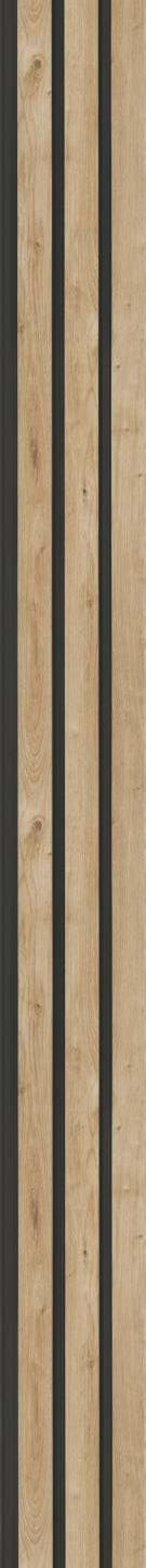 Beige Charcoal Louvers Panel Sleek & Splendid Series Wood 8x0.41 Ft - Sa 1015