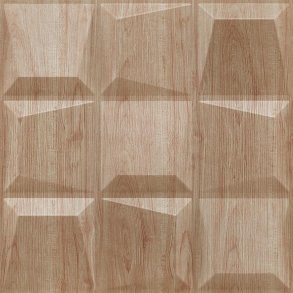 Beech Wood Cubical 3D Wall Panel Beige 1.6x1.6 Ft -