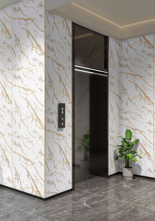 Beige Marble Charcoal Louver & Stone 8x2 Ft - An 9801