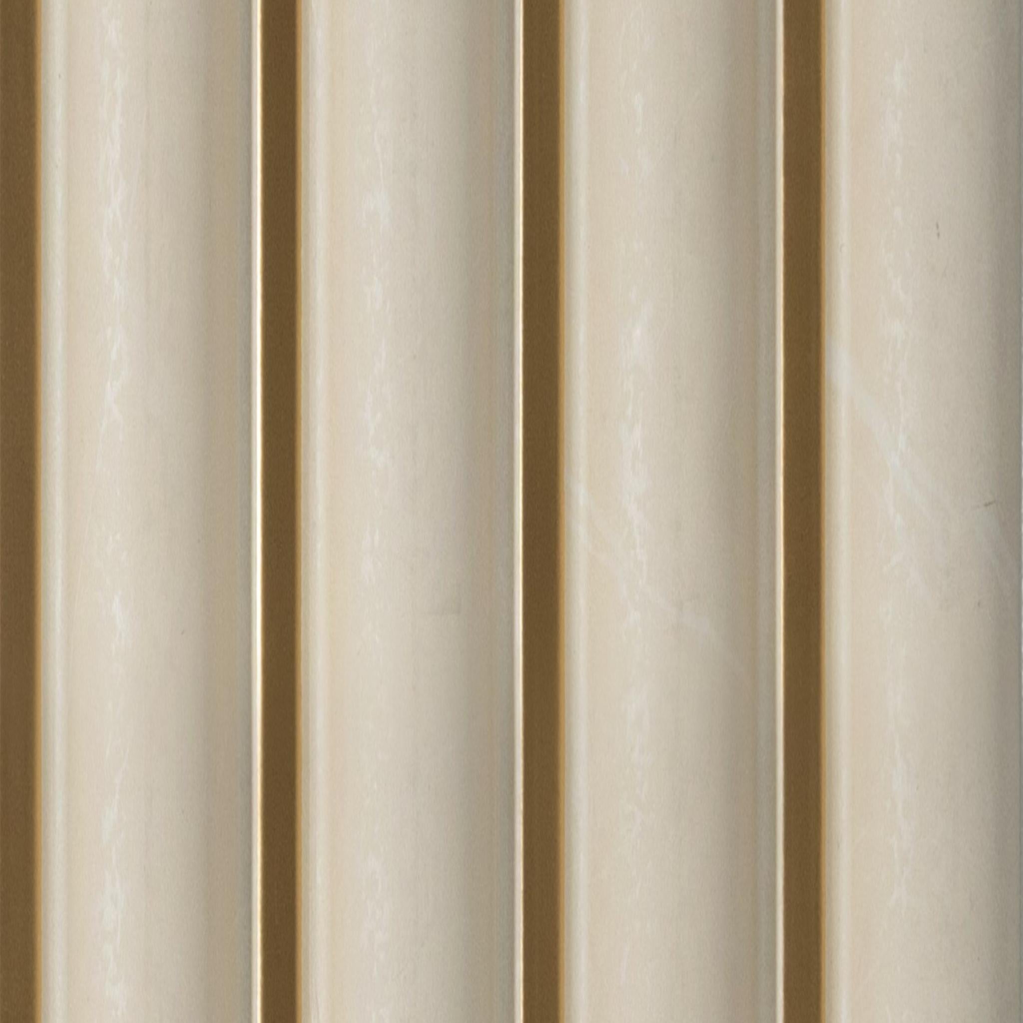 Beige Metallic Charcoal Louver 9.5x0.5 Ft - Pn 00497