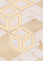 Beige Patterned Charcoal Louver Designer 8x2 Ft - Tr 9620