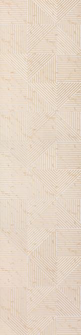 Beige Patterned Charcoal Louver Designer 8x2 Ft - Tr 9631