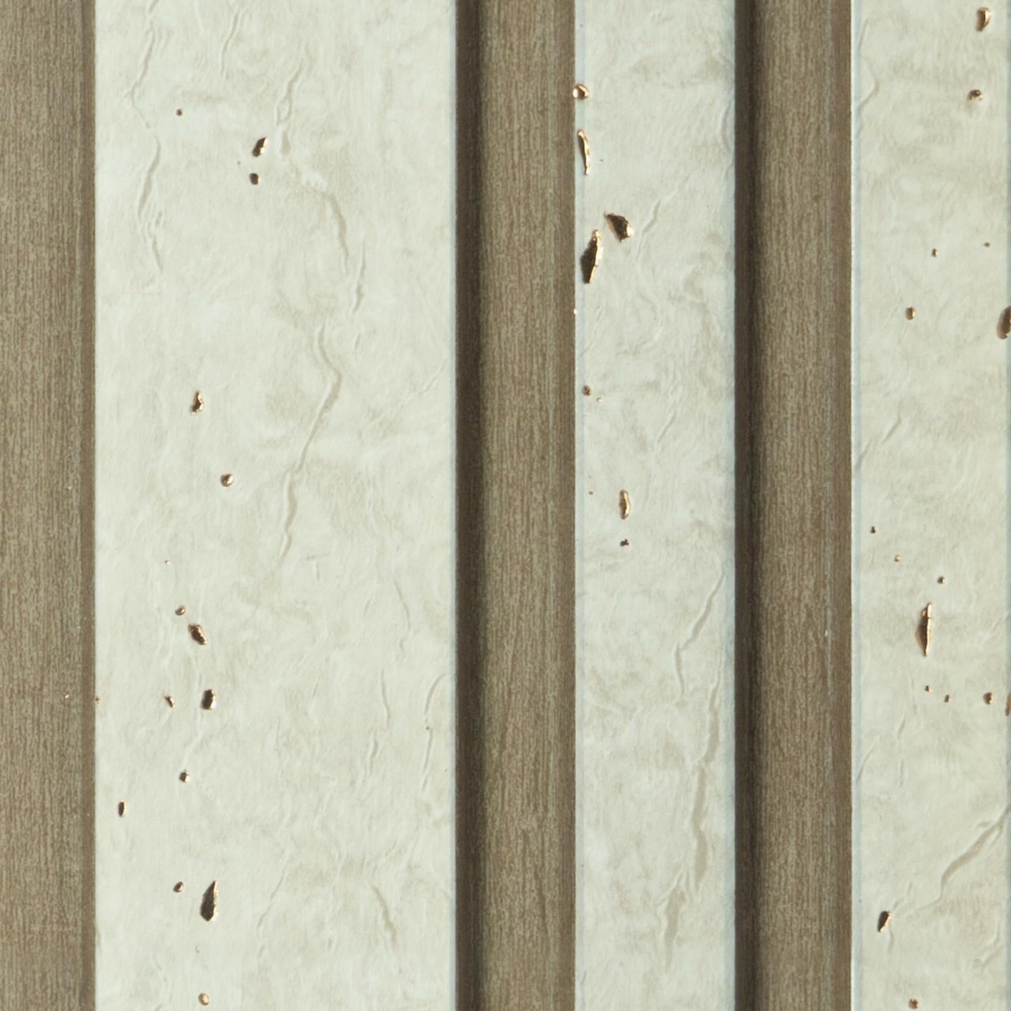 Beige Patterned Charcoal Louvers Designer 8x0.39 Ft - Pn 00834