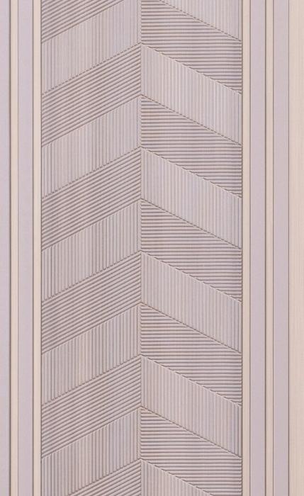 Beige designer louver with chevron pattern and textured finish, featuring diagonal lines and border trim.