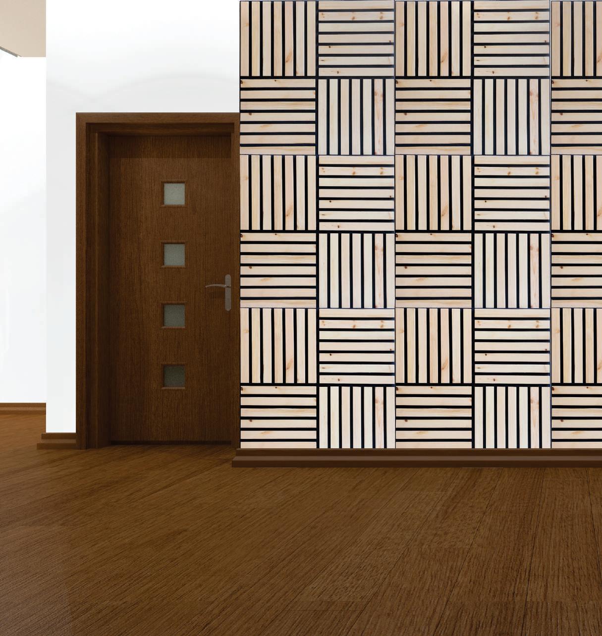 Beige Patterned Charcoal Louvers Designer 9x0.93 Ft - Wk05