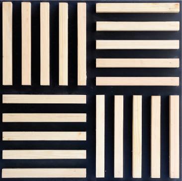 Premium Wood Panel Beige Patterned Look Charcoal Louvers 9x0.93 ft designer Beige WK07