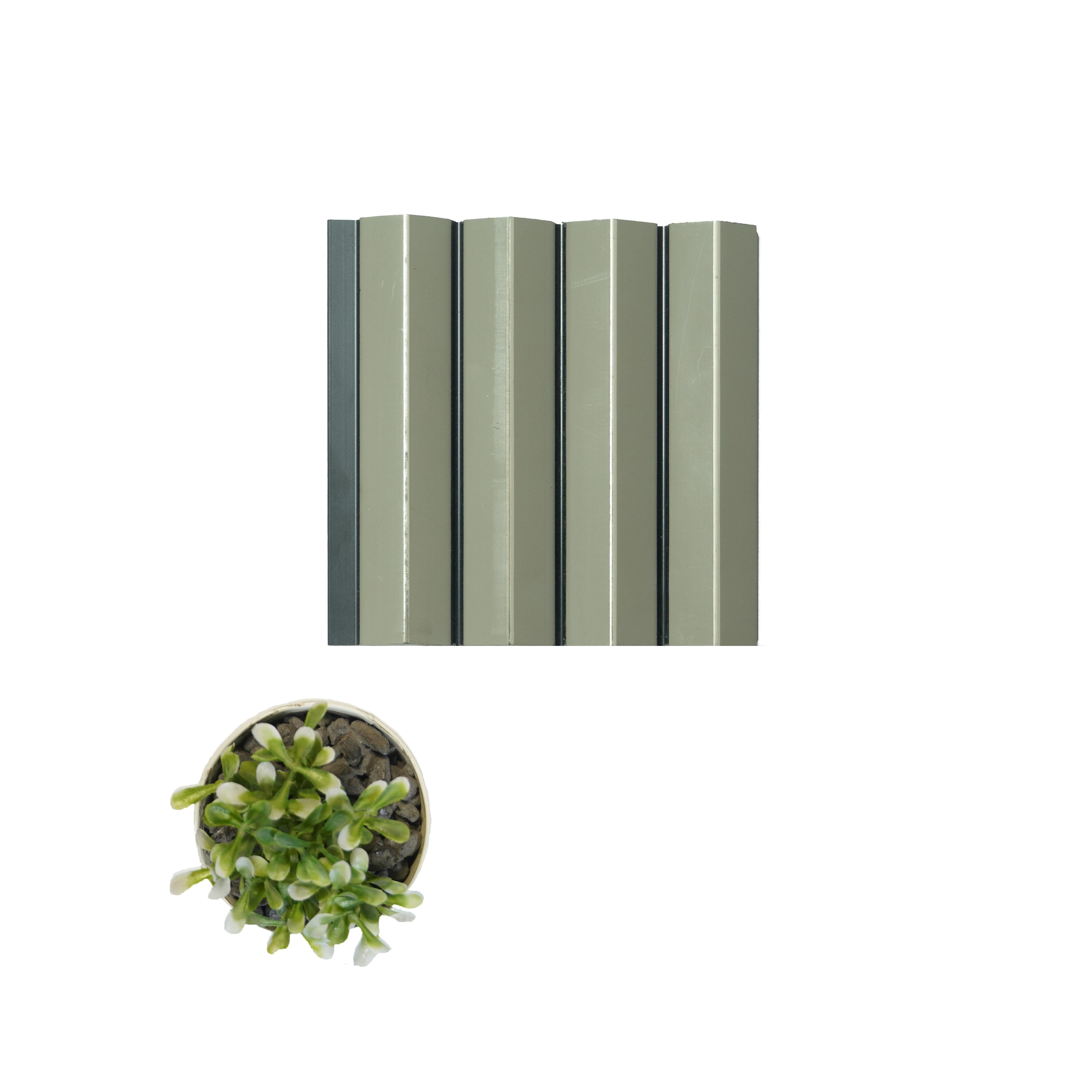 Beige Plain Colour Charcoal Louver Colors 8x0.39 Ft - Wl 1602