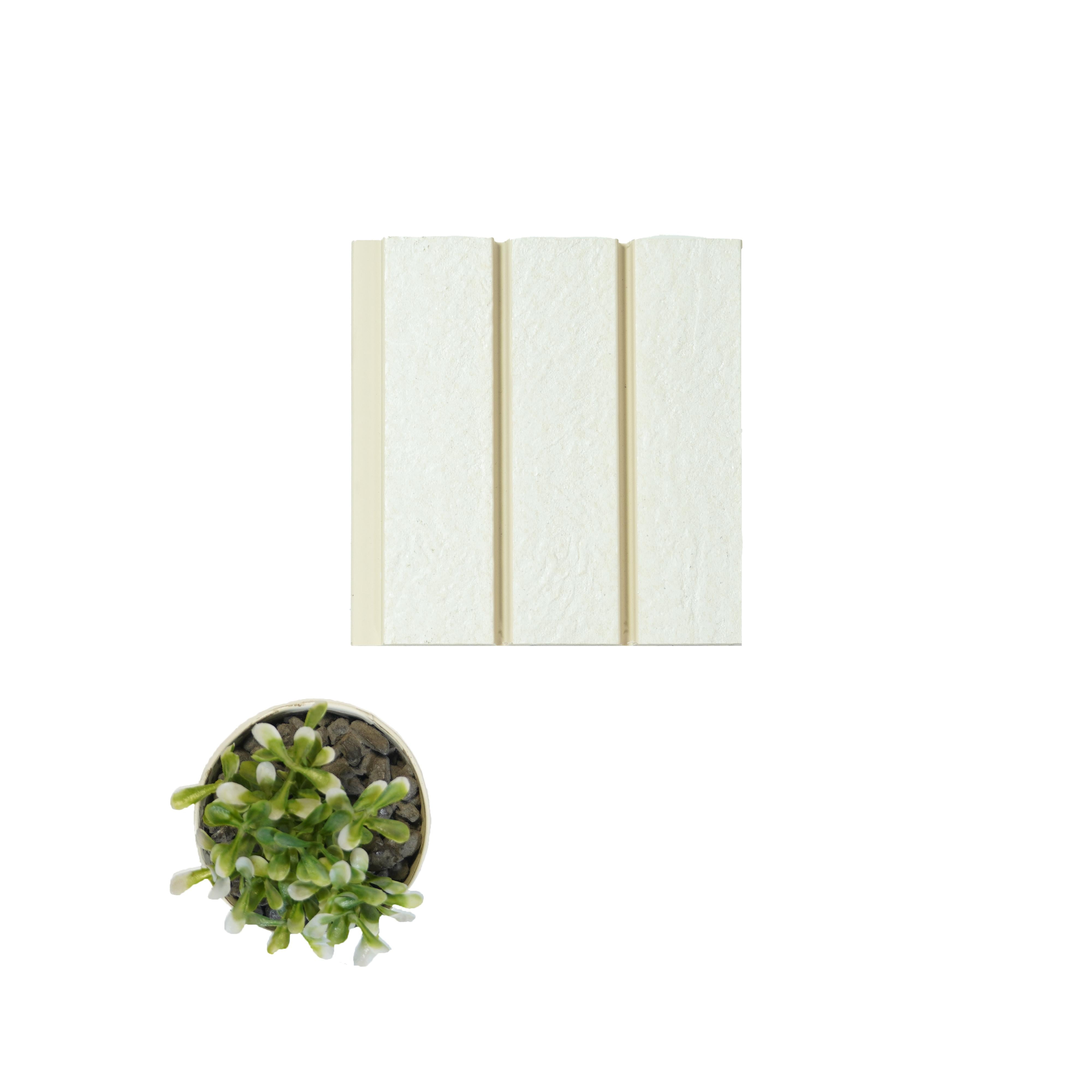 Beige Stone Charcoal Louvers Panel Marble & 8x0.39 Ft - Wl 1233