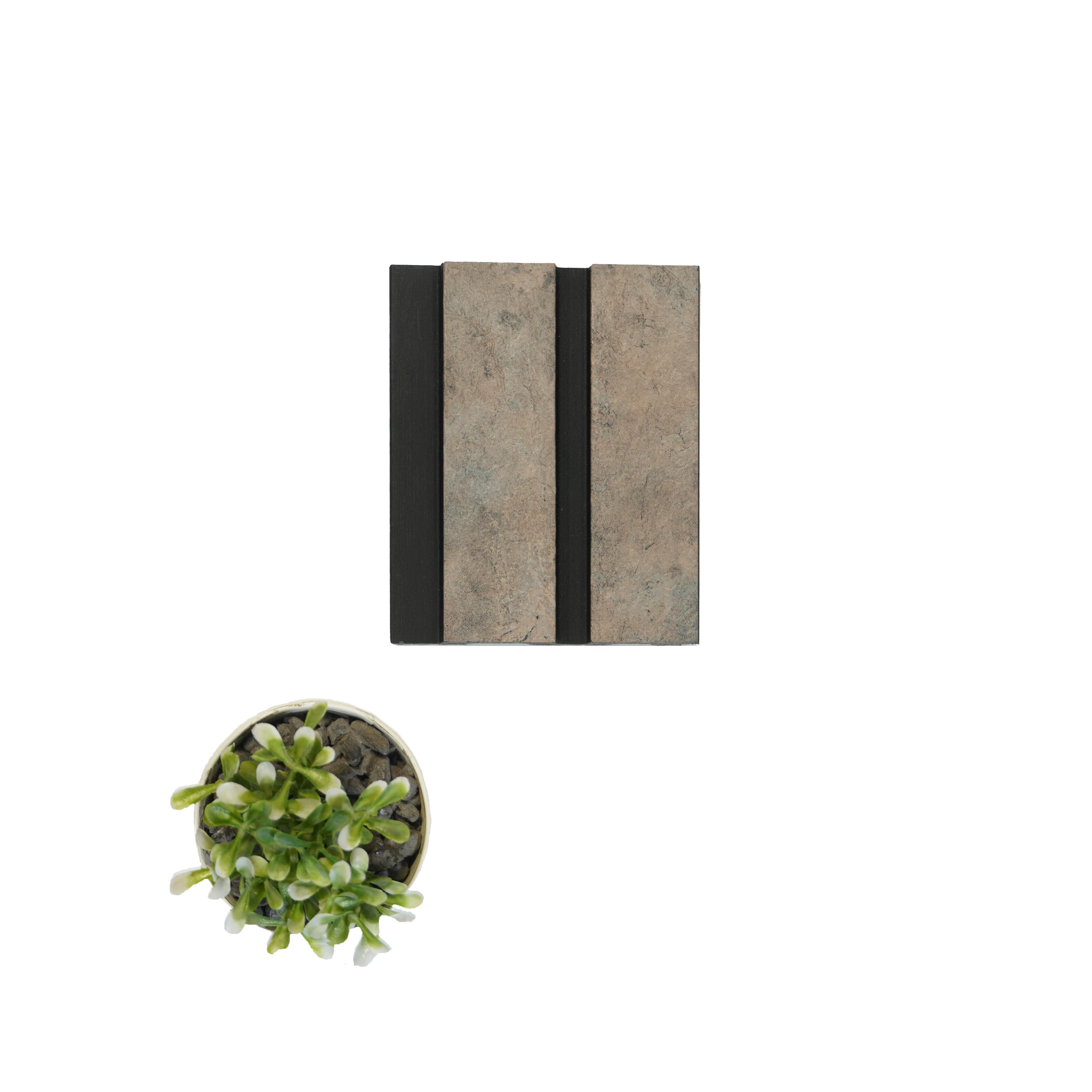 Beige Stone Charcoal Louver Marble & 9.5x0.39 Ft - Wl 2806