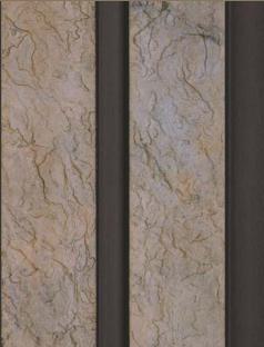 Beige Stone Charcoal Louver Marble & 9.5x0.39 Ft - Wl 2806