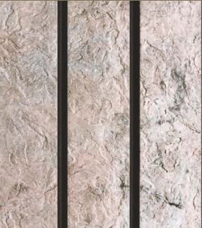 Beige Stone Charcoal Louvers Panel Marble & 9.5x0.39 Ft - Wl 2916