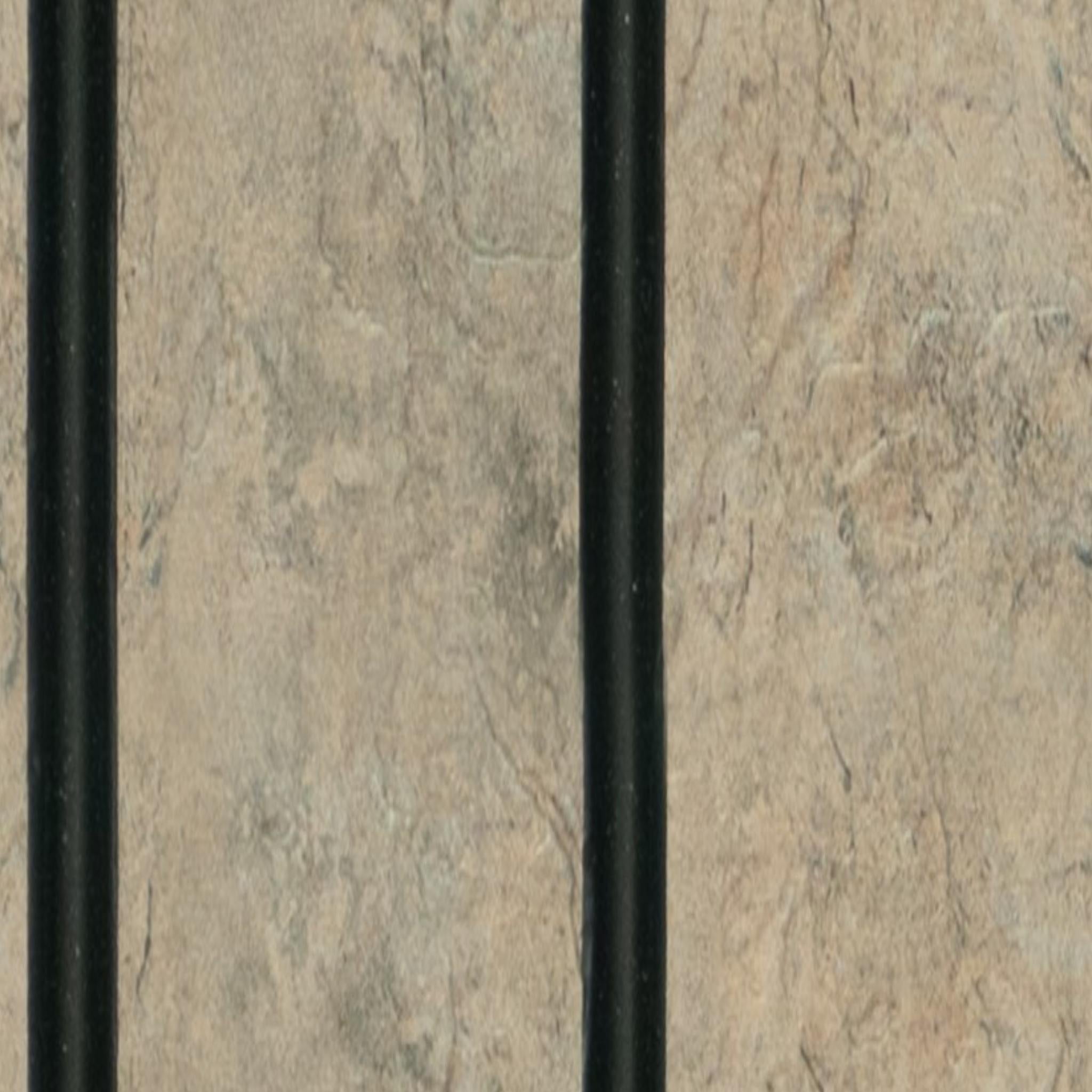 Beige Stone Charcoal Louvers Panel Marble & 9.5x0.39 Ft - Wl 2916