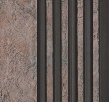 Beige Stone Charcoal Louver Marble & 9.5x0.39 Ft - Wl 3102