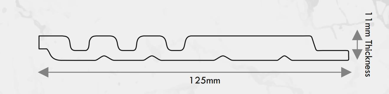 Beige Stone Charcoal Louvers Panel Marble & 9.5x0.4 Ft - Pn 00687