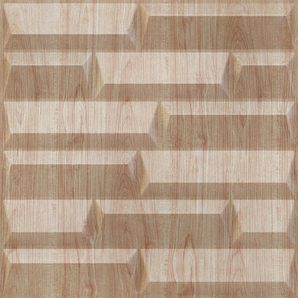 Beech Wood Vault 3D Wall Panel Beige 1.6x1.6 Ft -