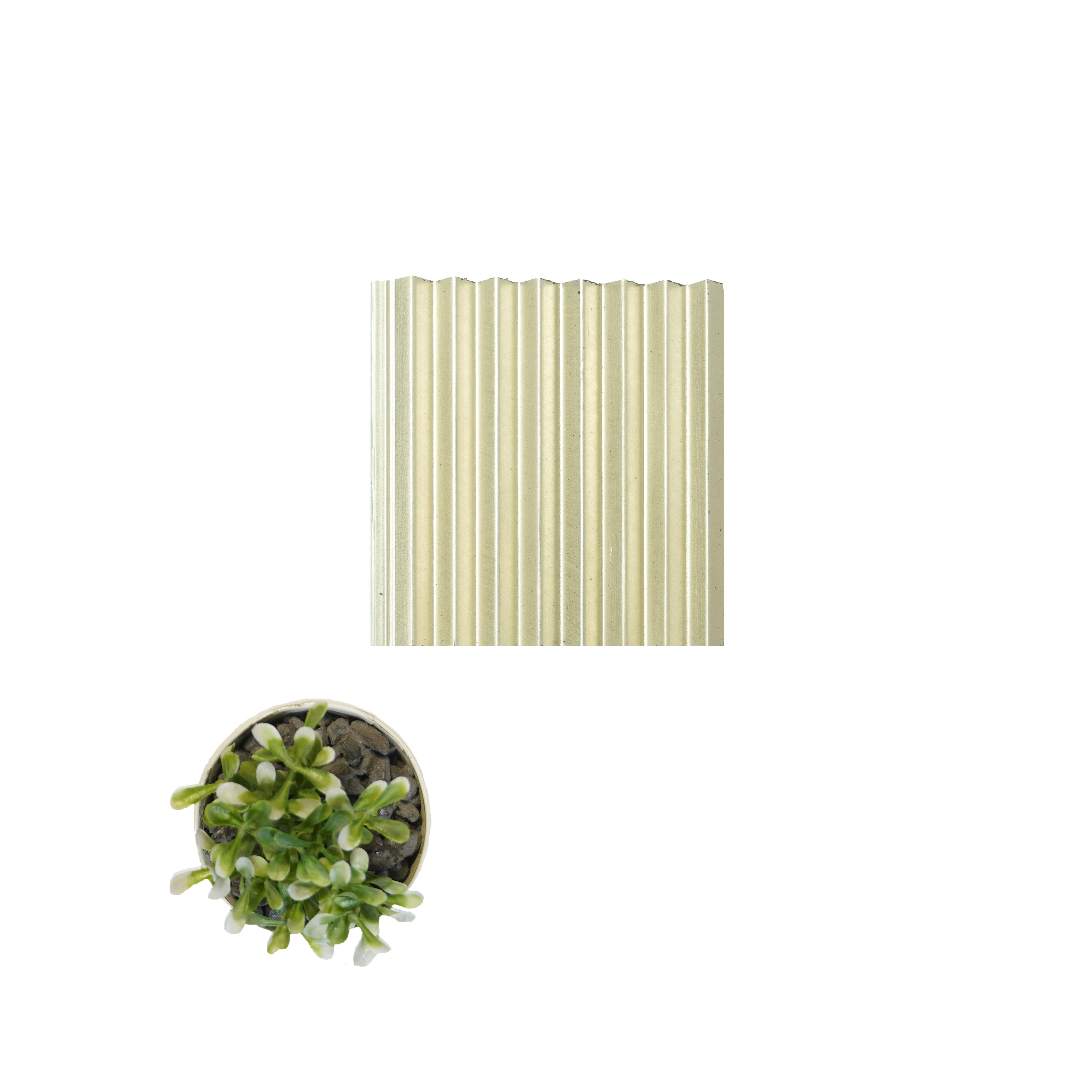 Wooden Charcoal Louver Wood Beige 8x0.39 Ft - Wl 1630