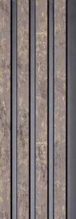 Wooden Charcoal Louvers Panel Wood Beige 8x0.4 Ft - Pn 00668