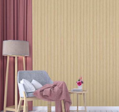 Wooden Charcoal Louvers Panel Wood Beige 8x0.4 Ft - Pn 00669