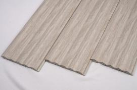 Wooden Charcoal Louvers Panel Wood Beige 8x0.4 Ft - Pn 03411