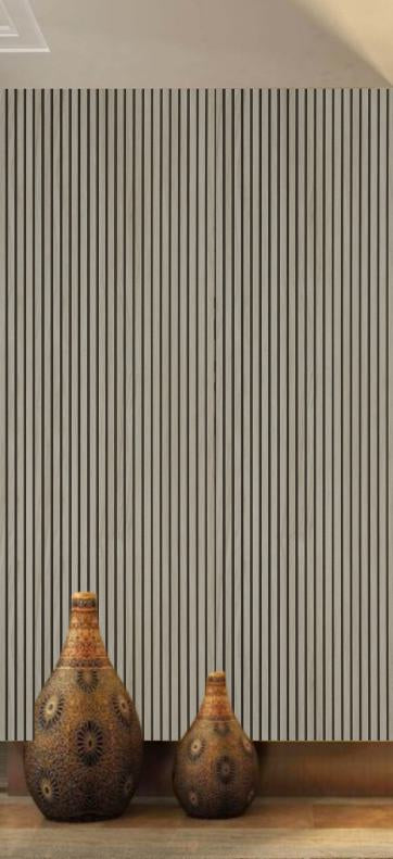 Wooden Charcoal Louvers Wood Beige 8x1 Ft - Ed11017