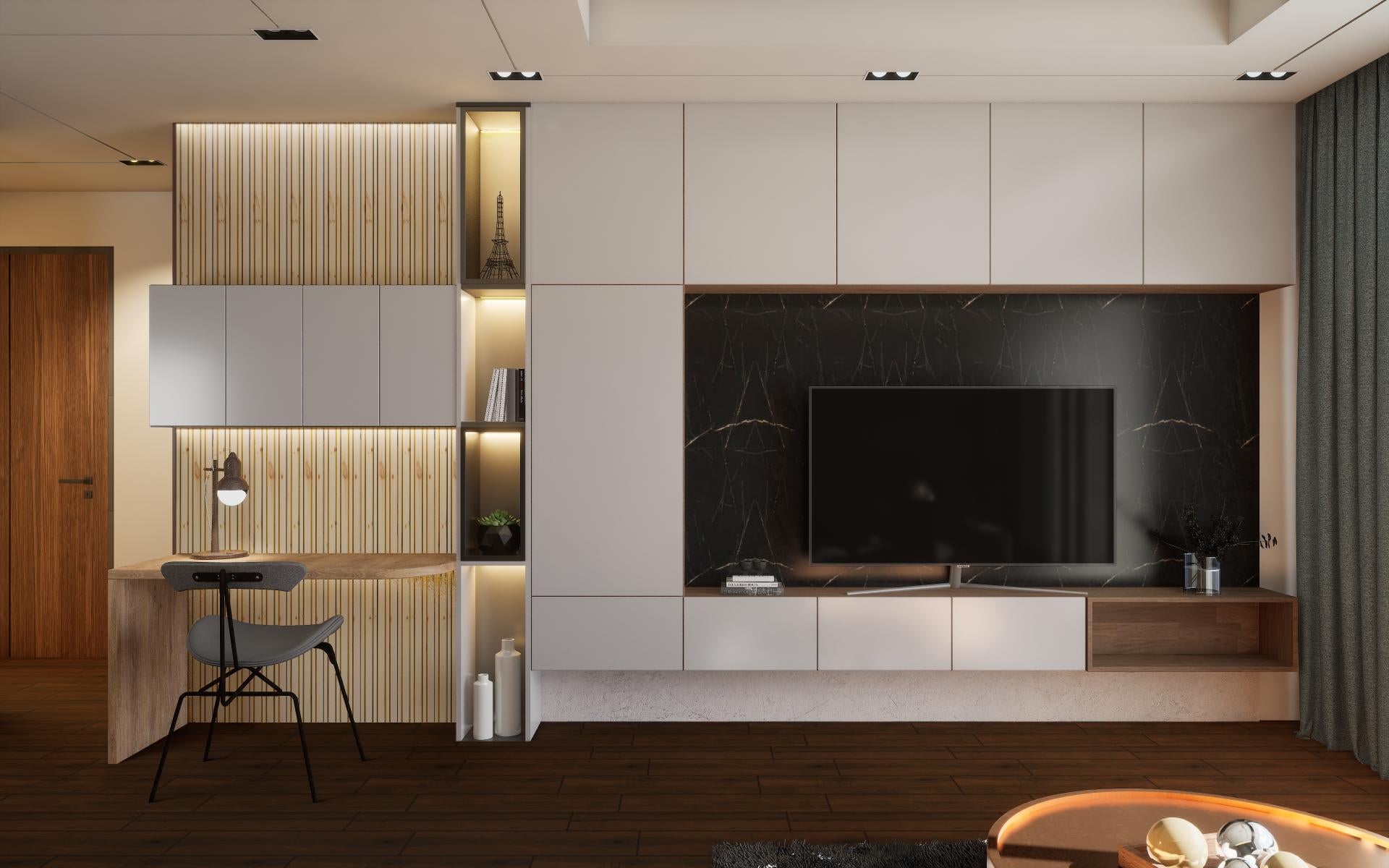 Premium Wood Panel Wooden Look Charcoal Louvers/Panel 9x0.93 ft wood Beige WK02