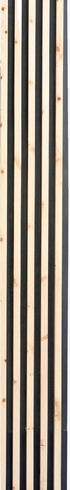 Premium Wood Panel Wooden Look Charcoal Louvers 9x0.93 ft wood Beige WK03